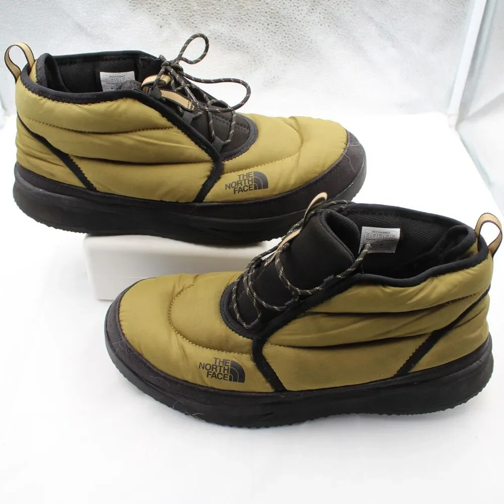 The North Face Mens NSE Chukka Size 13 Insulated Winter Puffer Boots Khaki